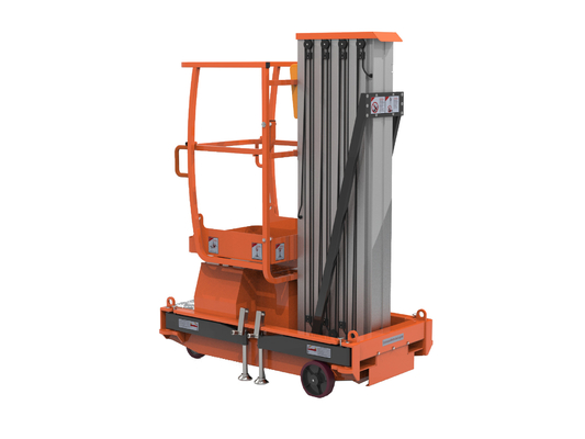 Push Around Single Vertical Mast Lifts With Multiple Automated Safety Configurations