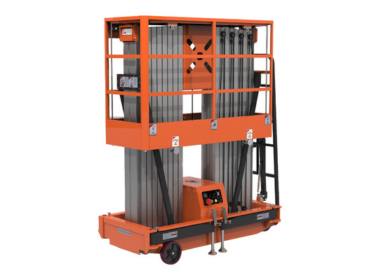 Push Around Double Vertical Mast Lifts With Durable And Robust Base System