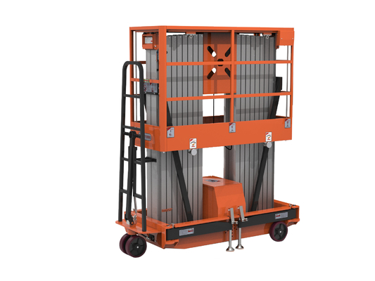 Push Around Double Vertical Mast Lifts With Durable And Robust Base System