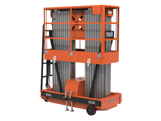 Push Around Double Vertical Mast Lifts With Durable And Robust Base System