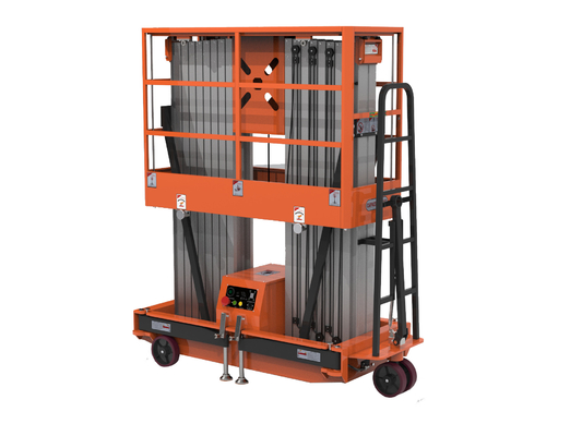 Push Around Double Vertical Mast Lifts With Durable And Robust Base System