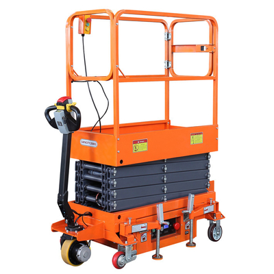 Indoor Push Around Hydraulic Mini Scissor Lift Compact Design