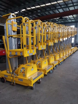 Push Around Aluminium  Vertical Mast Lifts Strong Structure Smooth Lifting