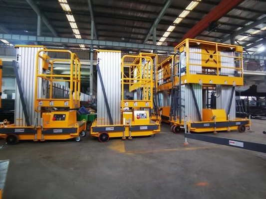 Push Around Aluminium  Vertical Mast Lifts Strong Structure Smooth Lifting