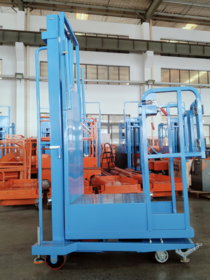 Easy to move Semi Electric Aerial Stock Picker Lift With Bule Colour
