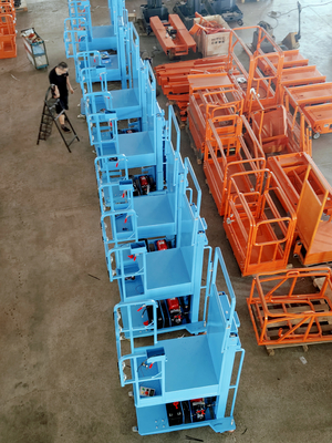 Easy to move Semi Electric Aerial Stock Picker Lift With Bule Colour