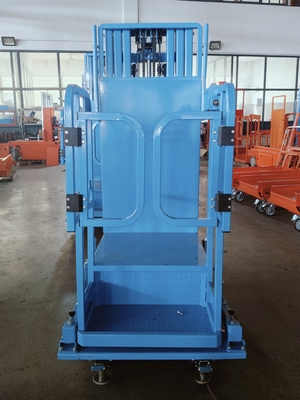 Easy to move Semi Electric Aerial Stock Picker Lift With Bule Colour